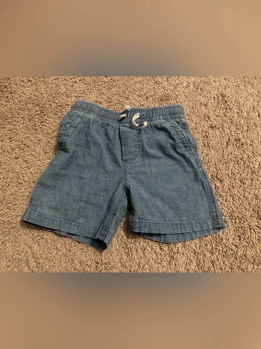 Adorable Baby Gap Boys 4T chambray Denim Pull-On Shorts 100% cotton Toddler boy